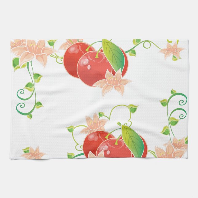 Linge De Cuisine Cerises rouges (Horizontal)