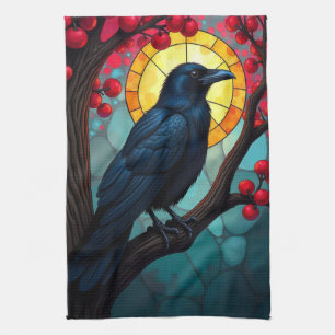 Linge De Cuisine Cerisier en verre tendu Ravens-Crows