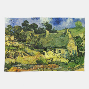 Linge De Cuisine Chalets à chaume, Cordeville par Vincent van Gogh