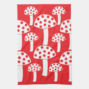 Linge De Cuisine Champignon Rouge Champignon Blanc