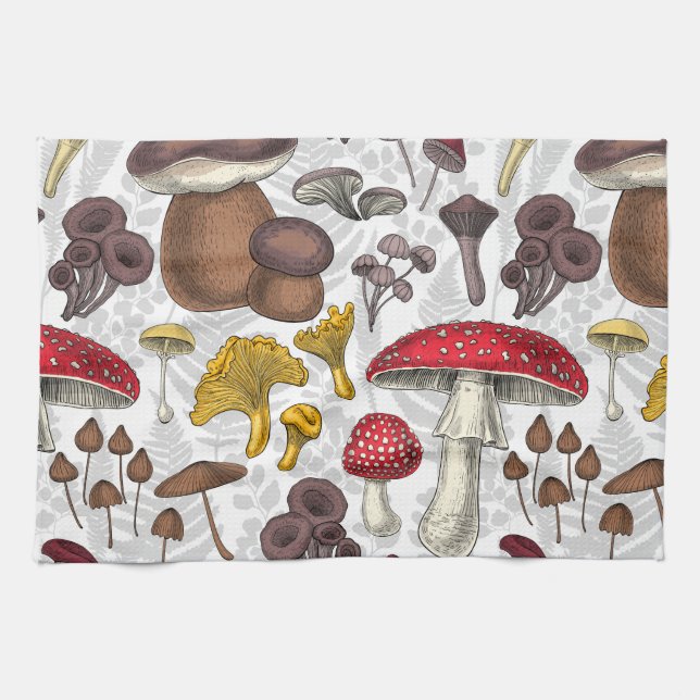 Linge De Cuisine Champignons sauvages (Horizontal)