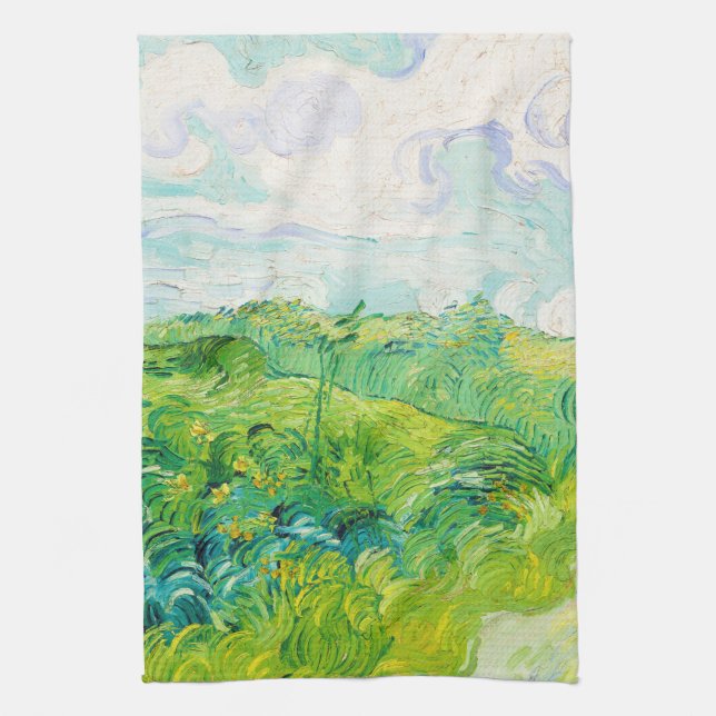Linge De Cuisine Champs de blé vert, Van Gogh (Vertical)
