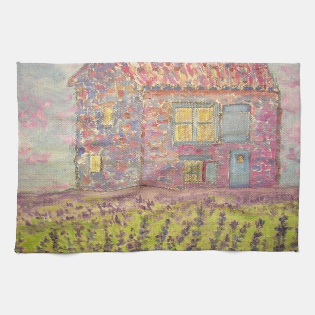 Linge De Cuisine Champs Provence House et Lavender (Horizontal)