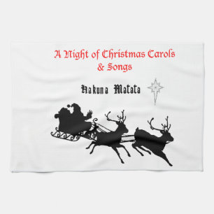 Linge De Cuisine Chanter le long de Noël - Carols & Festive Joy