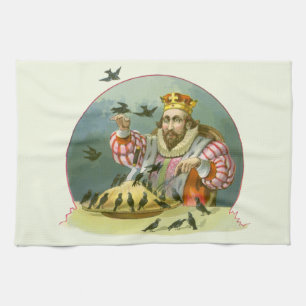 Linge De Cuisine Chanter une chanson de Sixpence, rime Vintage de N