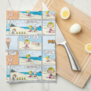 Linge De Cuisine Charlie Brown & Glace Sally À La Plage
