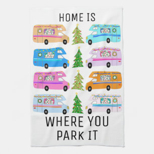 Linge De Cuisine Charmant Camping de Noël Motorhomes Retro RV Noë