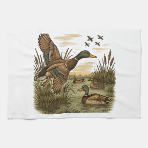 Linge De Cuisine Chasse-Rétro-Vol-Caner-Colvert