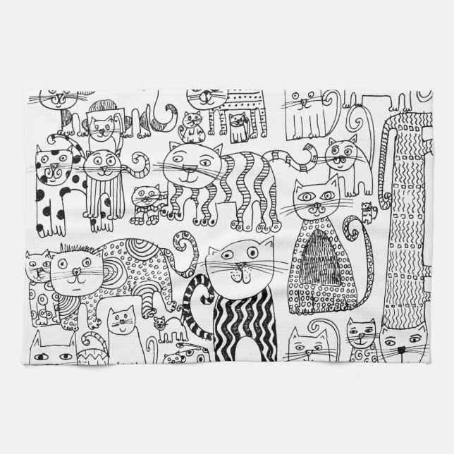 Linge De Cuisine Chat (Horizontal)
