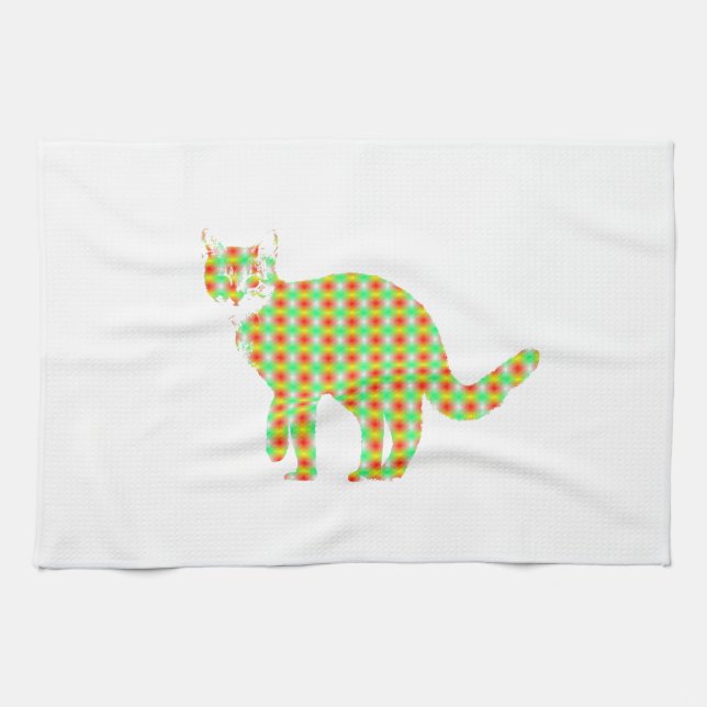 Linge De Cuisine Chat à motifs (Horizontal)