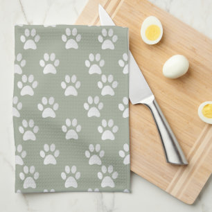Linge De Cuisine Chat mignon à motif de patte poursuivant un papill