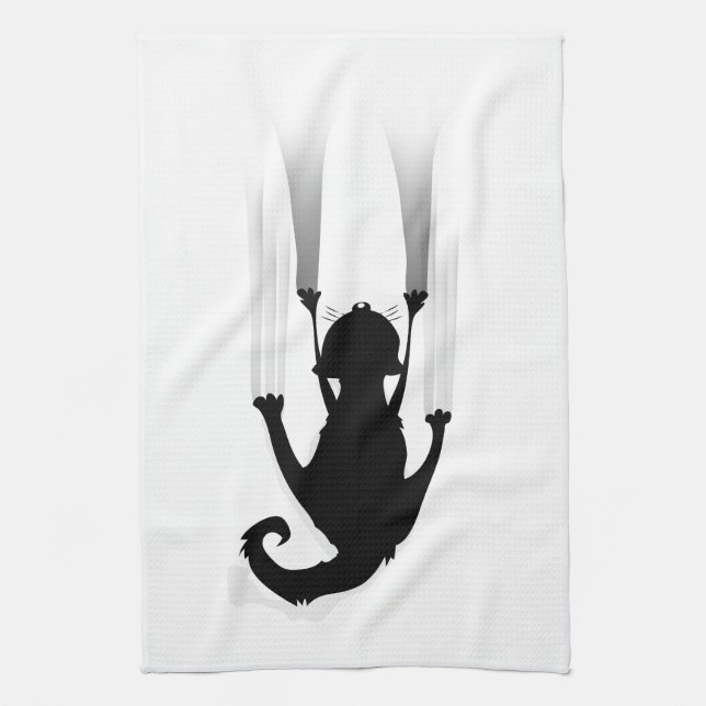 Linge De Cuisine Chat qui grimpe (Vertical)