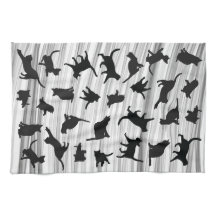 Chat Silhouette Noir & Blanc Lumière Gris Fou