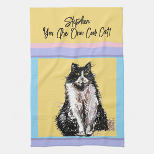 Linge De Cuisine Chat Tuxedo Pastel Chats Femme Pastel Couleurs
