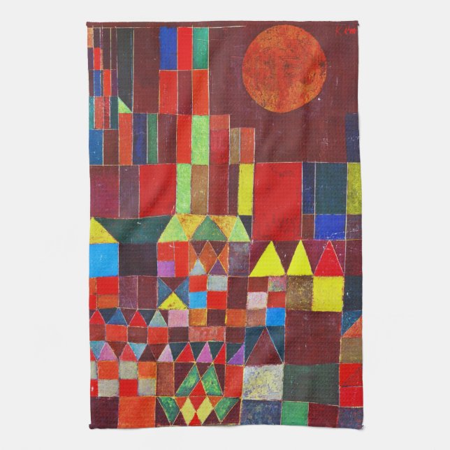 Linge De Cuisine Château et Soleil, Paul Klee (Vertical)