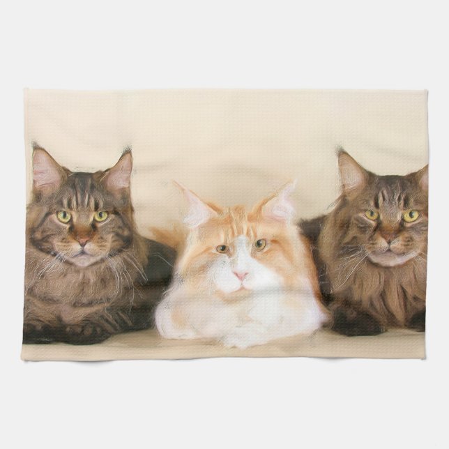 Linge De Cuisine Chats de ragondin du Maine (Horizontal)
