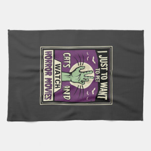 Linge De Cuisine Chats et films d'horreur Design Halloween