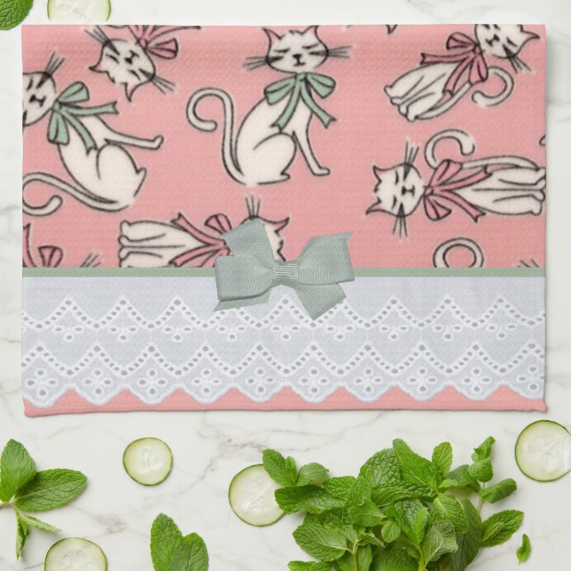 Linge De Cuisine Chats français (Plié)