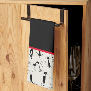 Linge De Cuisine Chats noirs Kooky