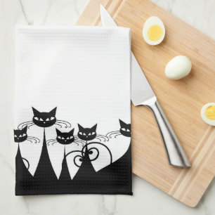 Linge De Cuisine Chats Rétro Mode