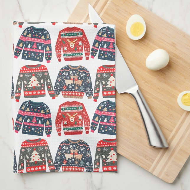 Linge De Cuisine Chauffeurs de Noël moches (Quart Plié)