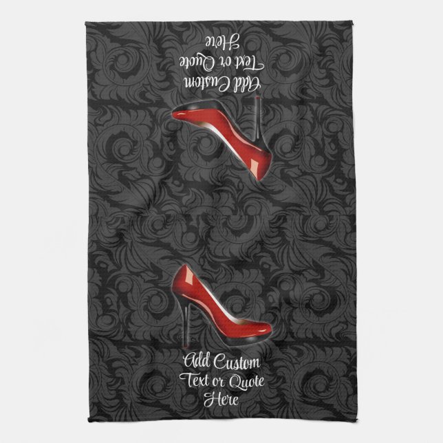 Linge De Cuisine Chaussure rouge Sassy (Vertical)