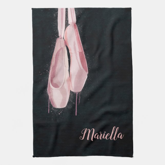 Linge De Cuisine Chaussures de ballet rose Pop Art (Vertical)