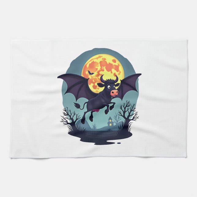 Linge De Cuisine Chauve-souris à minuit (Horizontal)