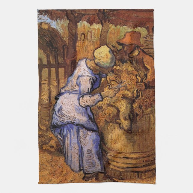 Linge De Cuisine Cheep Shearers (après Millet) par Vincent van Gogh (Vertical)
