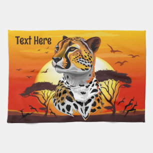 Linge De Cuisine Cheetah African Feline Wild Animal
