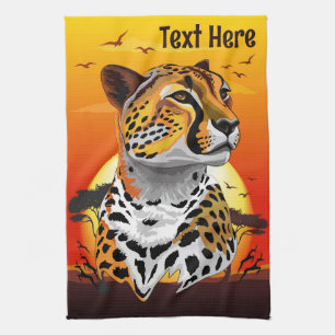 Linge De Cuisine Cheetah African Feline Wild Animal