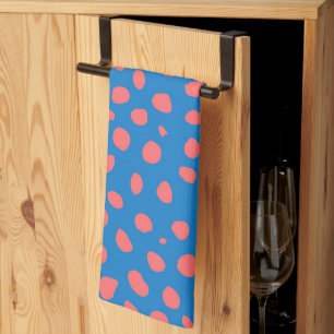 Linge De Cuisine Cheetah taches Coral et Bleu