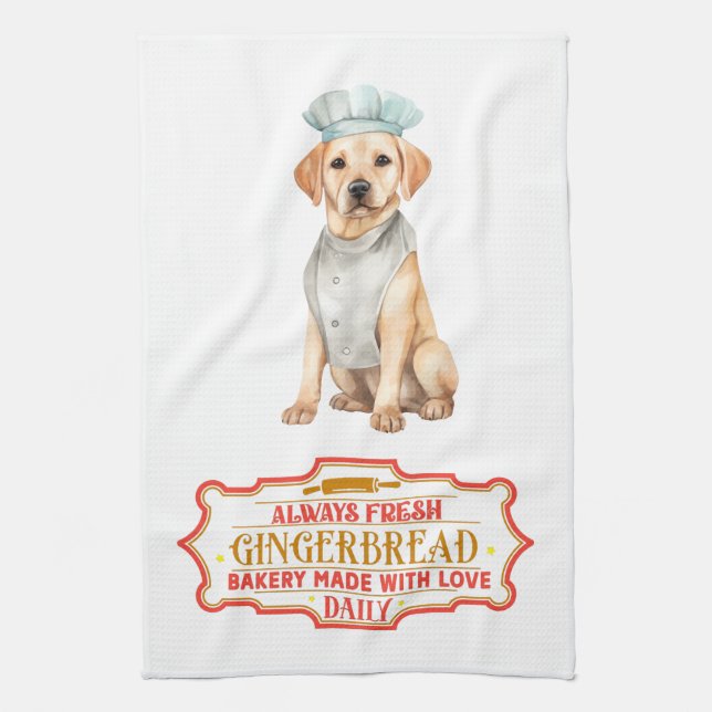 Linge De Cuisine Chef cuisinier du Labrador Cuisson de pain d'épice (Vertical)