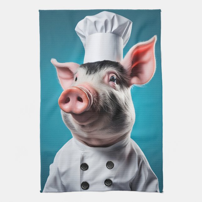 Linge De Cuisine Chef Pig (Vertical)