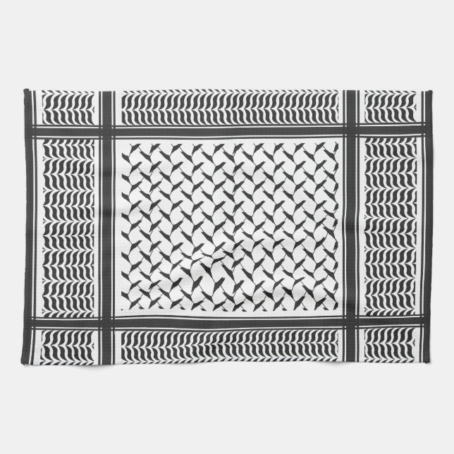 Linge De Cuisine Chemagh noir et blanc de la Joranian (Horizontal)