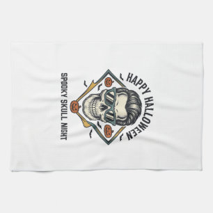 Linge De Cuisine Chemise crâne Halloween Gravure vintage Graphique_
