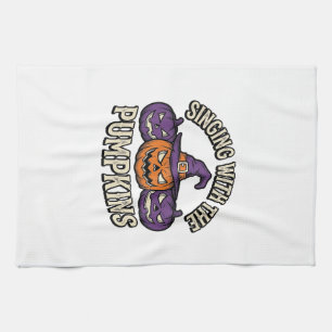 Linge De Cuisine Chemise de chants de citrouille Halloween vintage