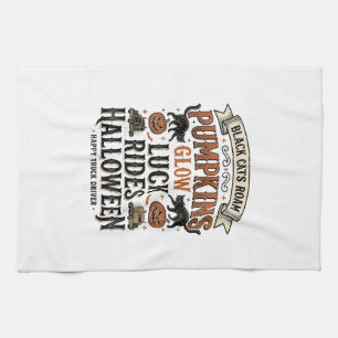 Linge De Cuisine Chemise de chauffeur de camion Halloween avec chat