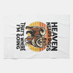 Linge De Cuisine Chemise de chien Chow Chow Heaven Hommage Vintage