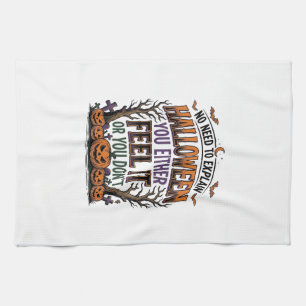 Linge De Cuisine Chemise de citation Halloween Citrouille Chauve-so