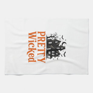 Linge De Cuisine Chemise de maison hantée Halloween vintage Pretty