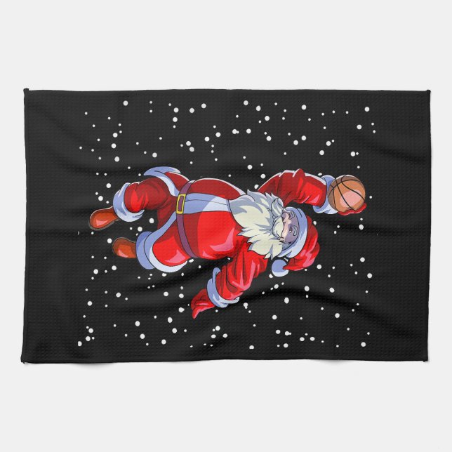 Linge De Cuisine Chemise de Noël de basket Hommes garçons Basketbal (Horizontal)