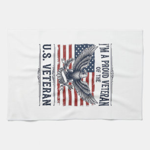 Linge De Cuisine Chemise de vétéran patriotique aigle gravure vinta