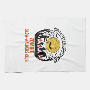 Linge De Cuisine Chemise drôle de zombie avec lune gravée et humour