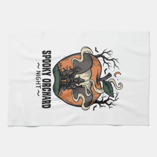 Linge De Cuisine Chemise Pomme Hantée Nuit de Verger Épouvantable V