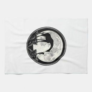 Linge De Cuisine Chemise silhouette de girafe et d'enfant sous la l