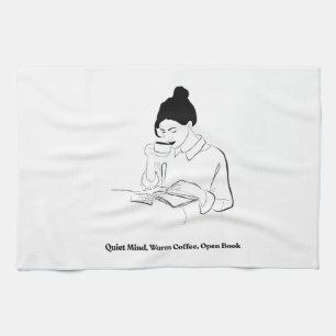 Linge De Cuisine Chemise T-shirt à ligne artistique sur le livre et