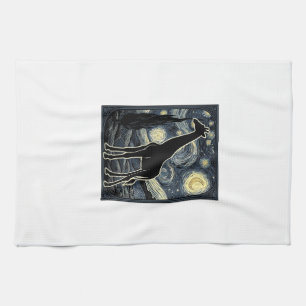 Linge De Cuisine Chemise vintage gravure girafe nuit étoilée_1