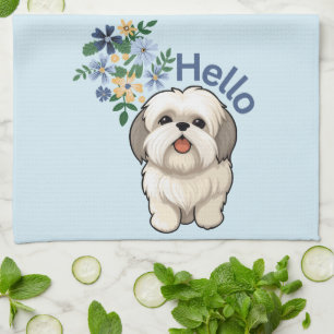 Linge De Cuisine Cher chien Bonjour