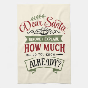 Linge De Cuisine Cher Père Noël, avant d'expliquer la citation amus